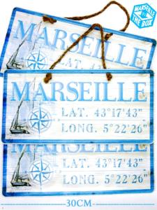 la plaque en fer Marseille 30cm