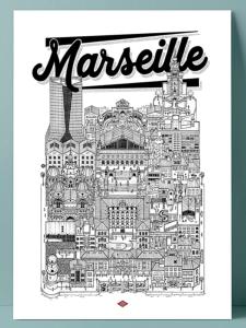 Affiche Marseille en concentré