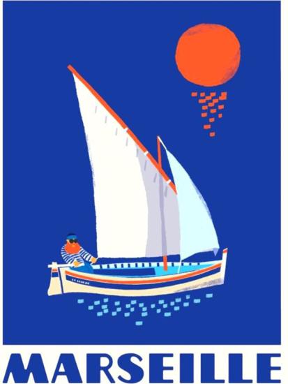 affiches Marseille Piech 50x70