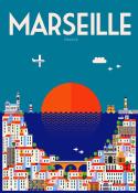 affiches Marseille Piech 02 50x70