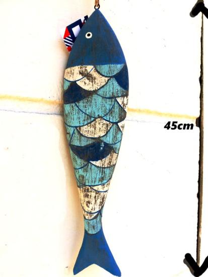 le poisson en bois de 45 cm
