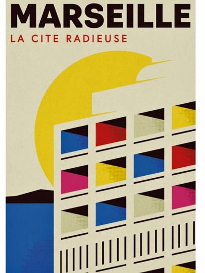 Affiche le Corbusier 50X70CM