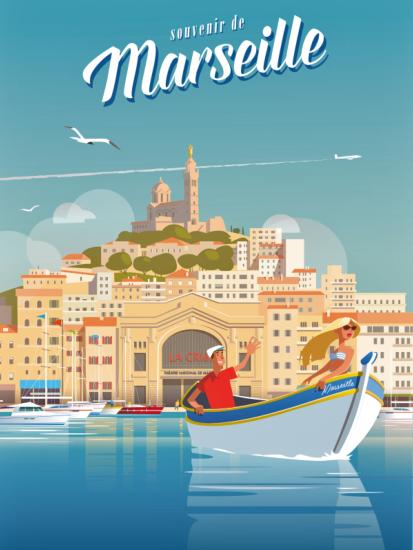 affiche Marseille 40x60