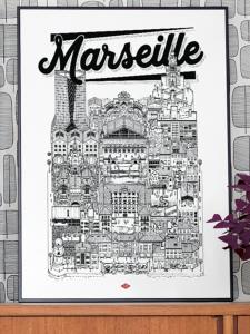 Affiche Marseille en concentré