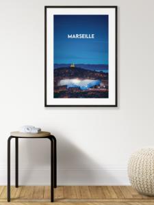 affiche Marseille Stade 40x60