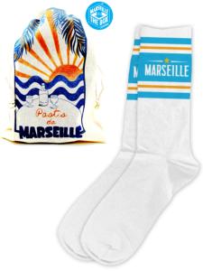 la paire de chaussettes Marseille et le pochon