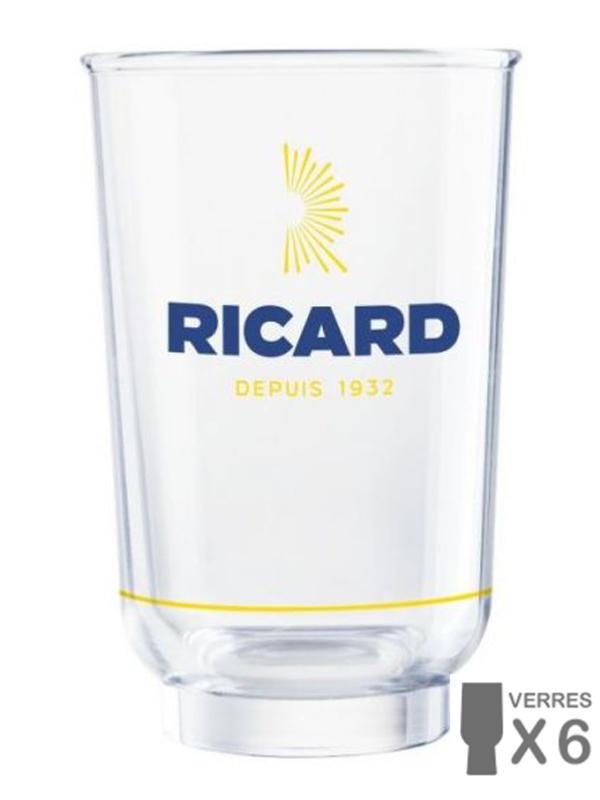 6 verres Ricard, idée cadeau signée Marseille in the box