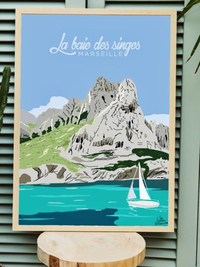 affiche de la baie des singes à Marseille