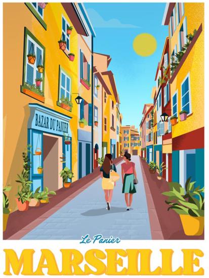 l'affiche le Panier Marseille 50X70CM