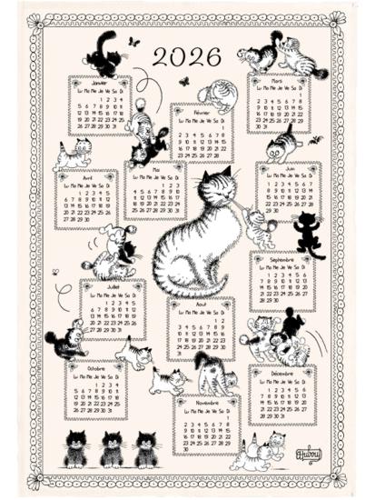 le torchon calendrier Dubout 2026