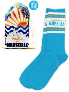 la paire de chaussettes Marseille et le pochon
